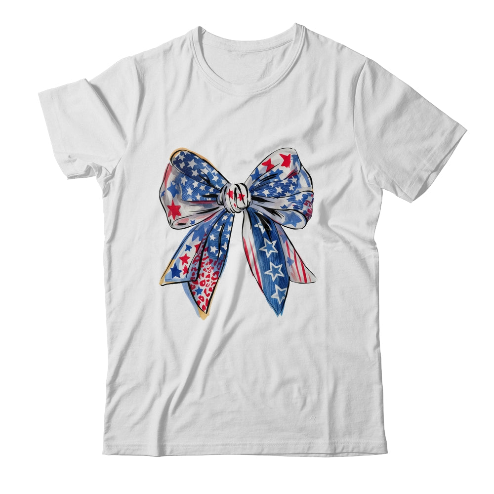 Coquette American Flag Coquette Bow Fourth Of July Freedom Shirt & Tank Top | teecentury
