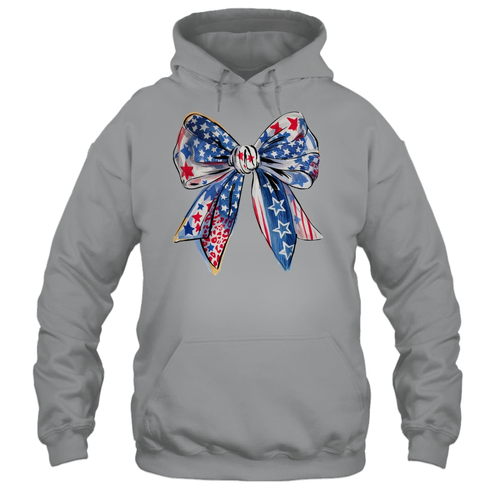 Coquette American Flag Coquette Bow Fourth Of July Freedom Shirt & Tank Top | teecentury