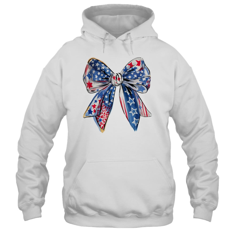 Coquette American Flag Coquette Bow Fourth Of July Freedom Shirt & Tank Top | teecentury