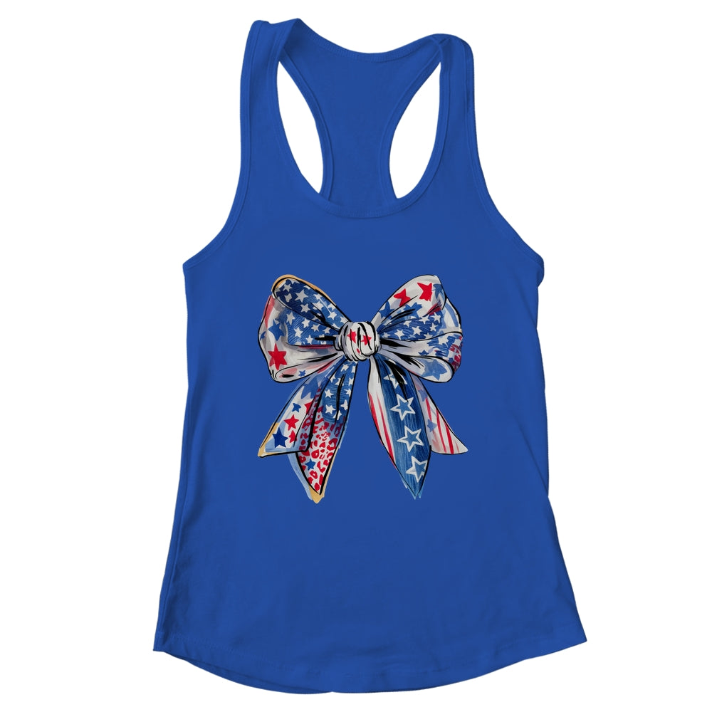 Coquette American Flag Coquette Bow Fourth Of July Freedom Shirt & Tank Top | teecentury