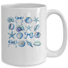 Coquette Blue Bow Ocean Beach Retro Summer Women Girls Kids Mug | teecentury
