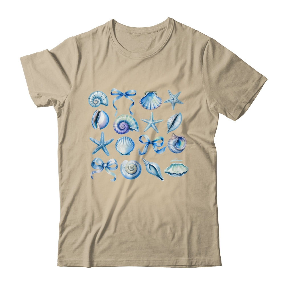 Coquette Blue Bow Ocean Beach Retro Summer Women Girls Kids Shirt & Tank Top | teecentury