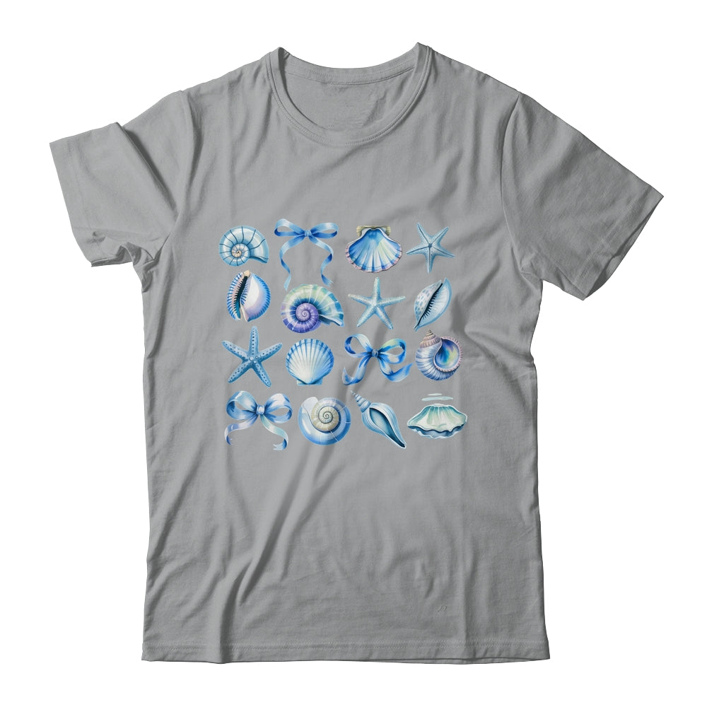Coquette Blue Bow Ocean Beach Retro Summer Women Girls Kids Shirt & Tank Top | teecentury