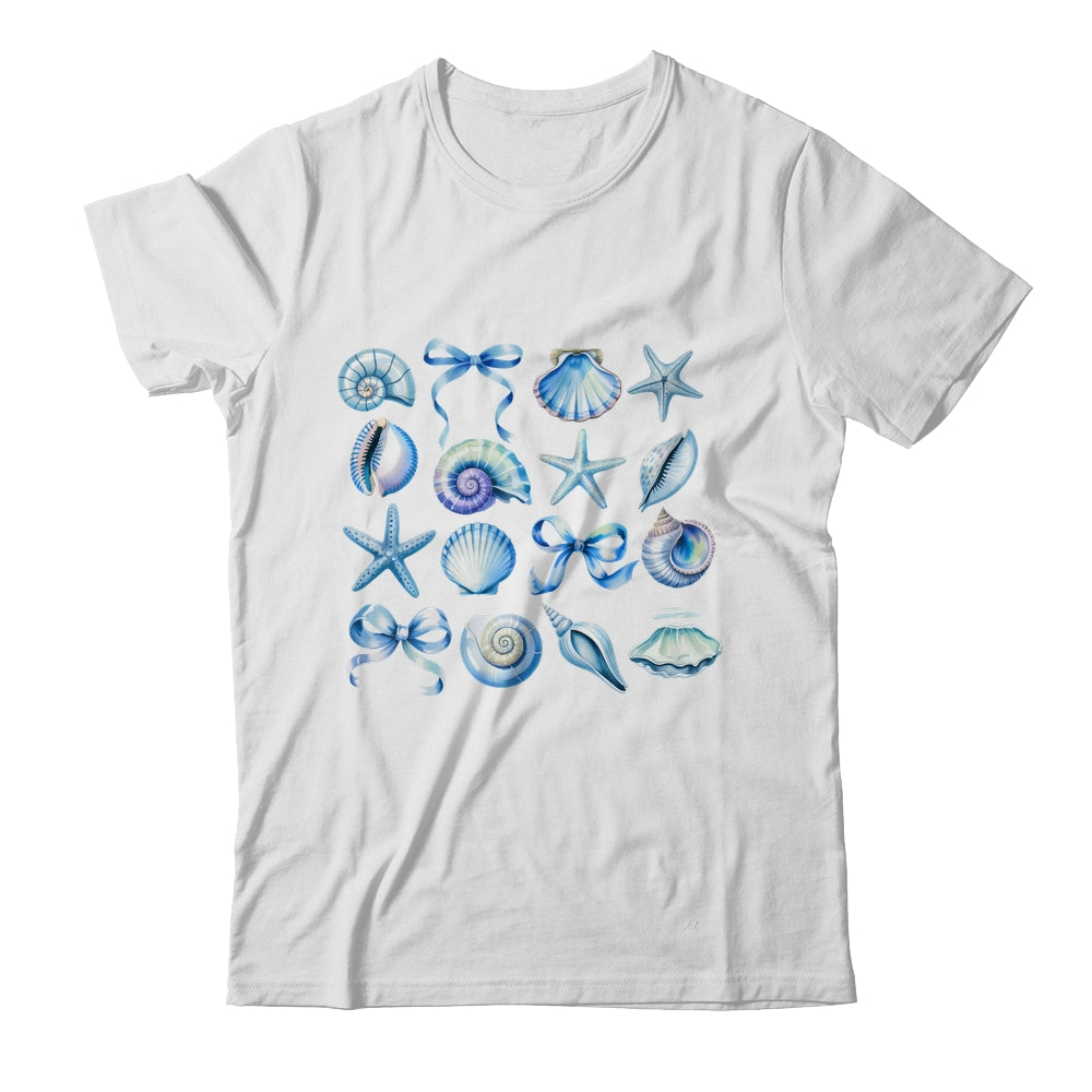 Coquette Blue Bow Ocean Beach Retro Summer Women Girls Kids Shirt & Tank Top | teecentury