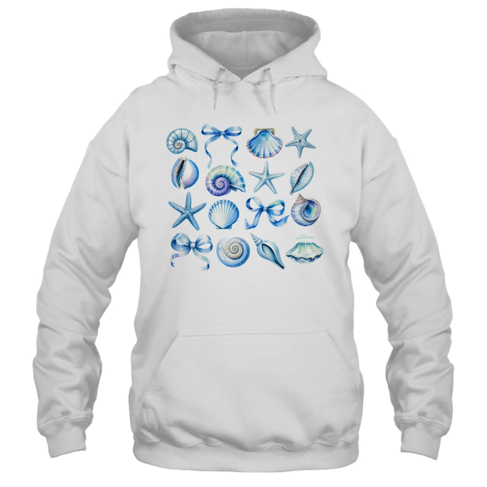 Coquette Blue Bow Ocean Beach Retro Summer Women Girls Kids Shirt & Tank Top | teecentury