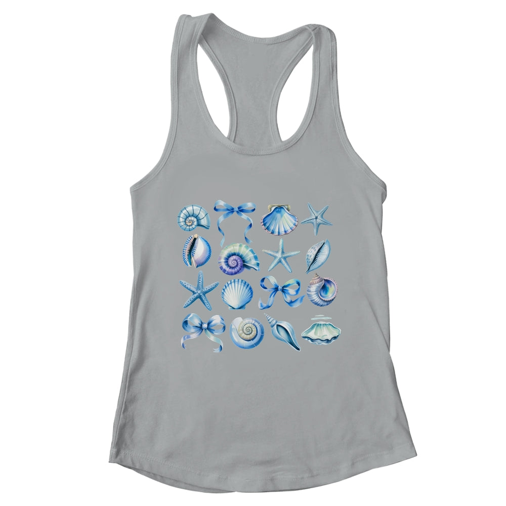 Coquette Blue Bow Ocean Beach Retro Summer Women Girls Kids Shirt & Tank Top | teecentury