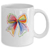 Coquette Bow 100 Days Of School Colorful School Teacher Mug | teecentury