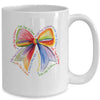 Coquette Bow 100 Days Of School Colorful School Teacher Mug | teecentury