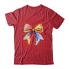 Coquette Bow 100 Days Of School Colorful School Teacher Shirt & Hoodie | teecentury