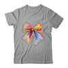 Coquette Bow 100 Days Of School Colorful School Teacher Shirt & Hoodie | teecentury