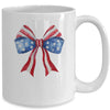Coquette Bow 4th Of July America Flag Independence Day Mug | teecentury