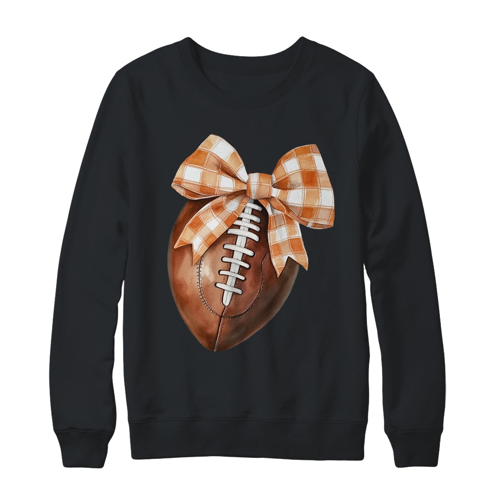 Coquette Bow American Football Autumn Thanksgiving Game Day Shirt & Sweatshirt | teecentury