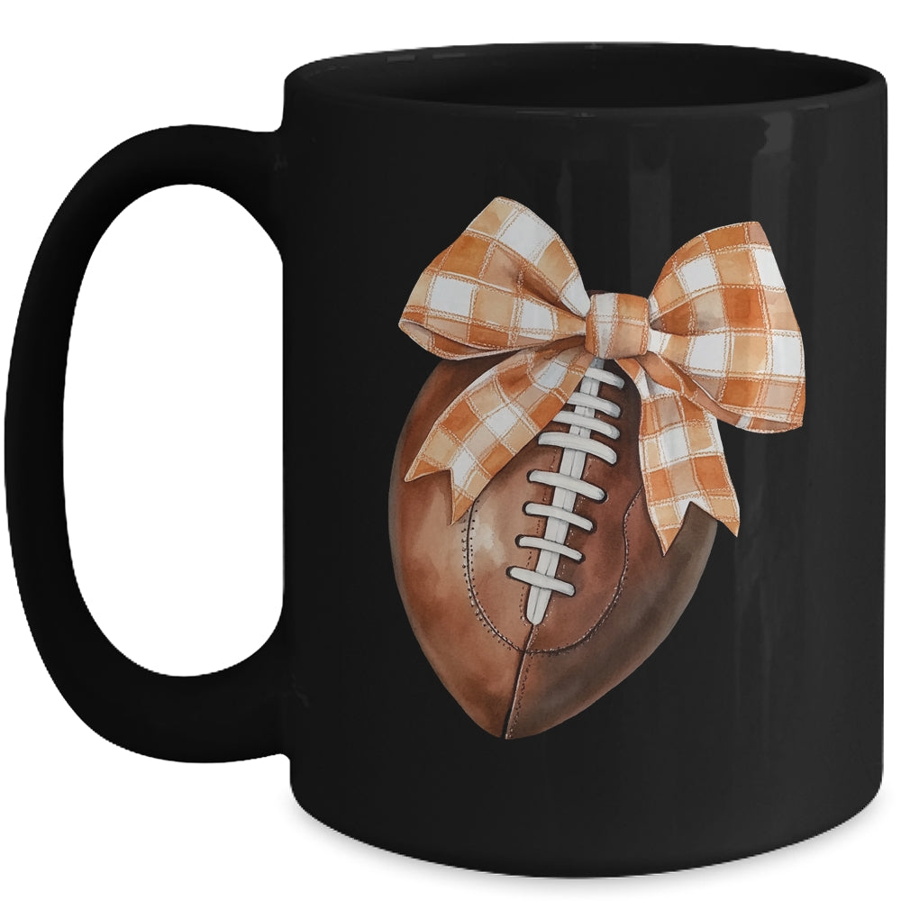 Coquette Bow American Football Autumn Thanksgiving Game Day Mug | teecentury