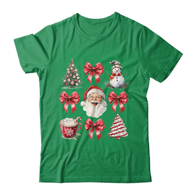 Coquette Bow Christmas Tree Retro Holidays Santa Xmas Girls Shirt & Sweatshirt | teecentury