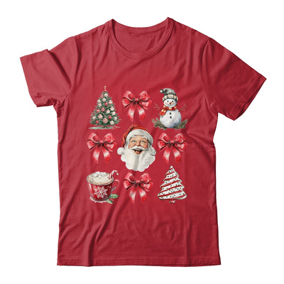 Coquette Bow Christmas Tree Retro Holidays Santa Xmas Girls Shirt & Sweatshirt | teecentury