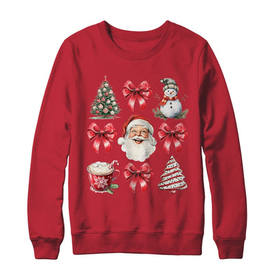 Coquette Bow Christmas Tree Retro Holidays Santa Xmas Girls Shirt & Sweatshirt | teecentury
