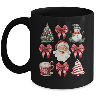Coquette Bow Christmas Tree Retro Holidays Santa Xmas Girls Mug | teecentury