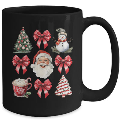 Coquette Bow Christmas Tree Retro Holidays Santa Xmas Girls Mug | teecentury