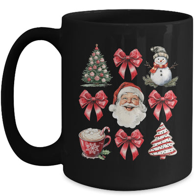 Coquette Bow Christmas Tree Retro Holidays Santa Xmas Girls Mug | teecentury