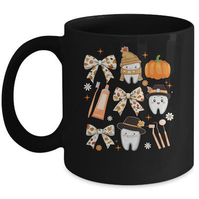 Coquette Bow Dental Squad Fall Autumn Dentist Assistant Mug | teecentury