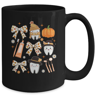 Coquette Bow Dental Squad Fall Autumn Dentist Assistant Mug | teecentury