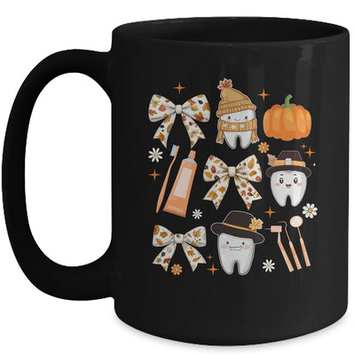 Coquette Bow Dental Squad Fall Autumn Dentist Assistant Mug | teecentury