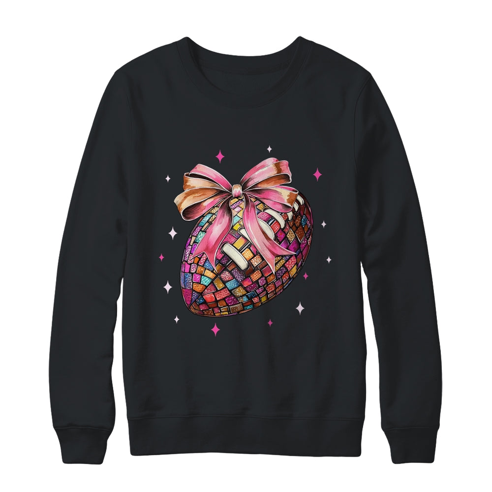 Coquette Bow Disco Funny Football Game Day Touchdown Season Shirt & Sweatshirt | teecentury