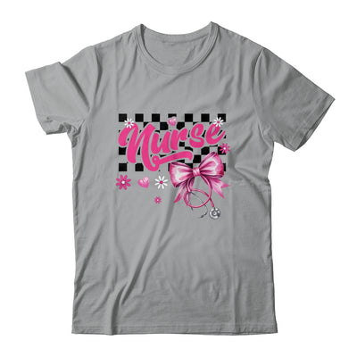Coquette Bow Floral Nurse Life Stethoscope Nursing School Shirt & Tank Top | teecentury