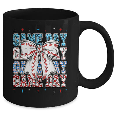 Coquette Bow Game Day Baseball Softball Funny Cheer Mom Mug | teecentury