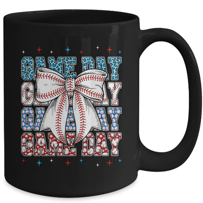 Coquette Bow Game Day Baseball Softball Funny Cheer Mom Mug | teecentury