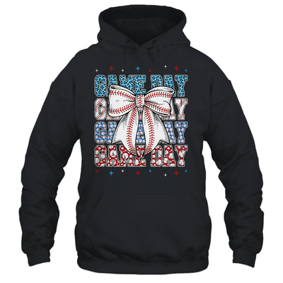 Coquette Bow Game Day Baseball Softball Funny Cheer Mom Shirt & Tank Top | teecentury