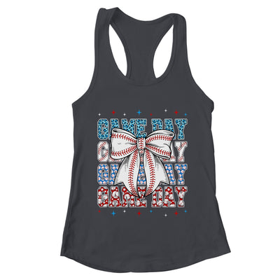 Coquette Bow Game Day Baseball Softball Funny Cheer Mom Shirt & Tank Top | teecentury