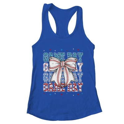 Coquette Bow Game Day Baseball Softball Funny Cheer Mom Shirt & Tank Top | teecentury