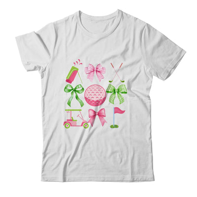 Coquette Bow Golf Cart Game Day Golfing Golfer Golf Lover Shirt & Tank Top | teecentury