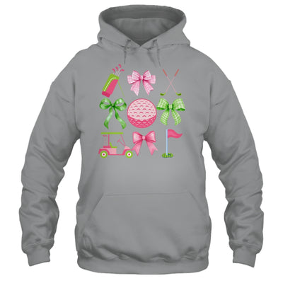 Coquette Bow Golf Cart Game Day Golfing Golfer Golf Lover Shirt & Tank Top | teecentury