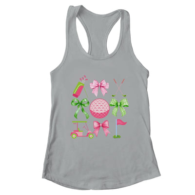 Coquette Bow Golf Cart Game Day Golfing Golfer Golf Lover Shirt & Tank Top | teecentury