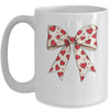 Coquette Bow Heart Valentine Bow Design Women Girls Mug | teecentury