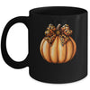 Coquette Bow Leopard Pumpkin Thanksgiving Rustic Fall Women Mug | teecentury
