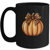 Coquette Bow Leopard Pumpkin Thanksgiving Rustic Fall Women Mug | teecentury