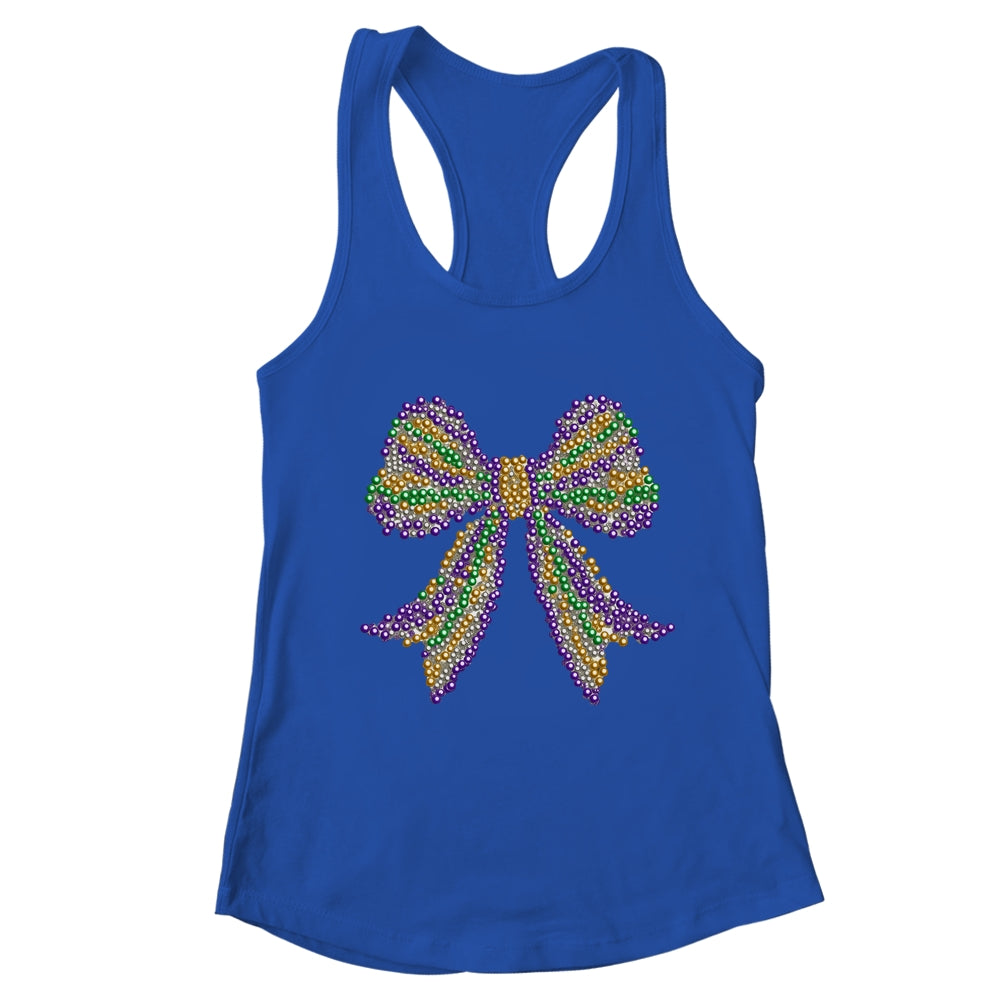 Coquette Bow Mardi Gras Festival Carnival Beads Girls Women Shirt & Tank Top | teecentury