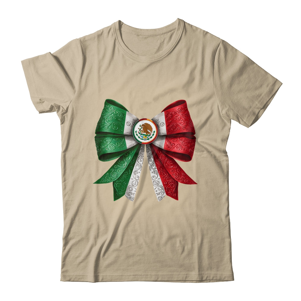 Coquette Bow Mexican Flag Mexico Design For Women Girls Shirt & Tank Top | teecentury