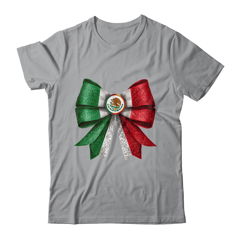 Coquette Bow Mexican Flag Mexico Design For Women Girls Shirt & Tank Top | teecentury