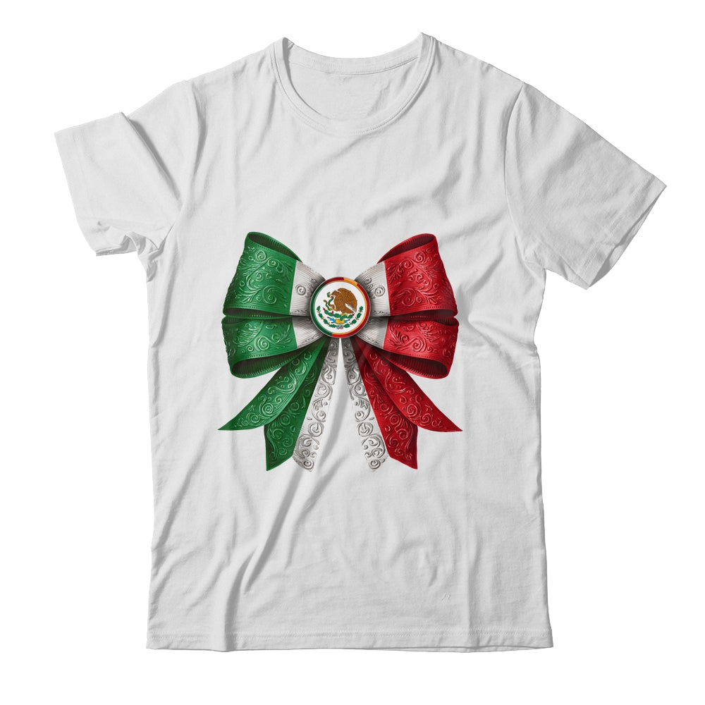 Coquette Bow Mexican Flag Mexico Design For Women Girls Shirt & Tank Top | teecentury