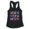Coquette Bow Patriotic American Flag Retro July Of 4th Girls Shirt & Tank Top | teecentury