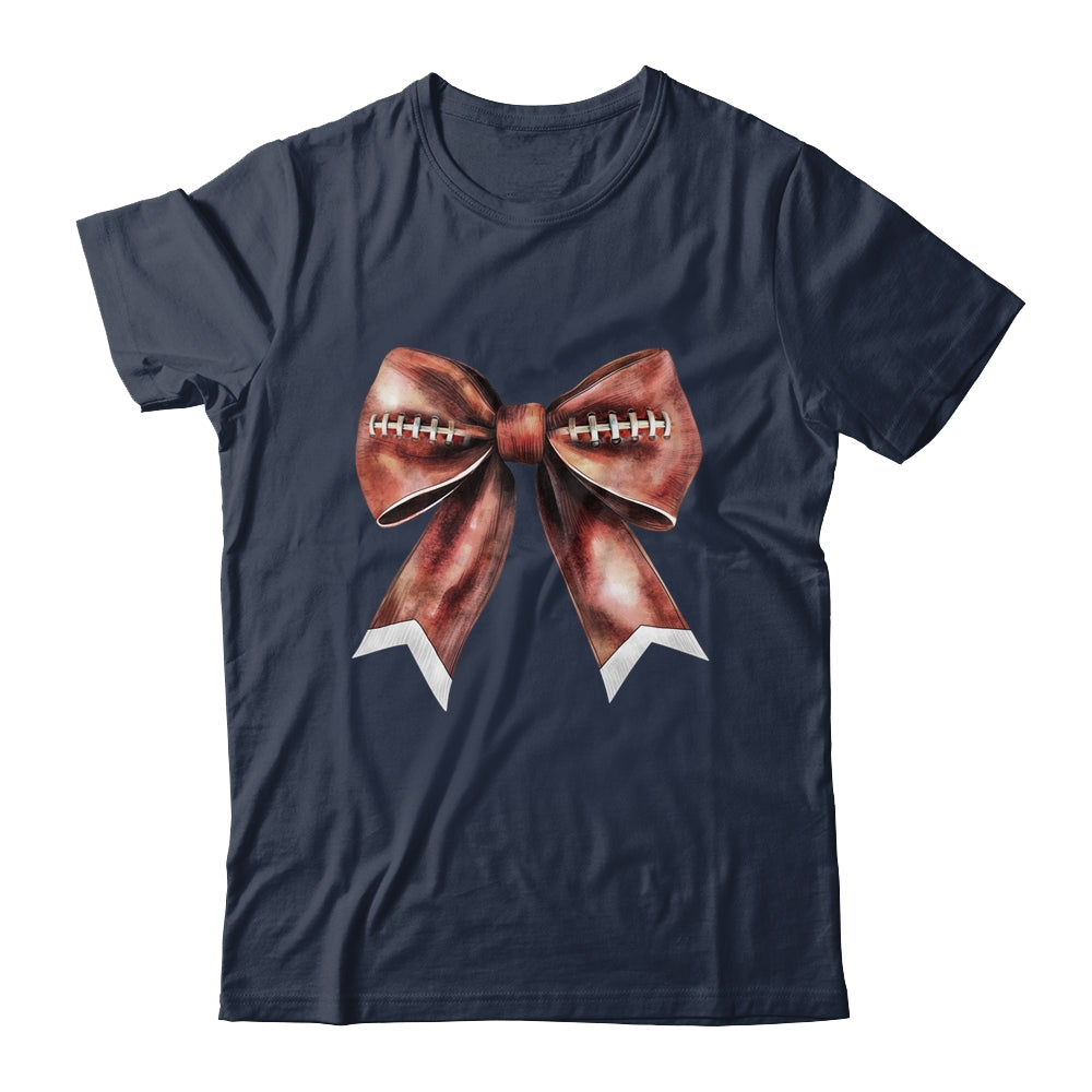 Coquette Bow Pumpkin American Football Thanksgiving Autumn Shirt & Tank Top | teecentury