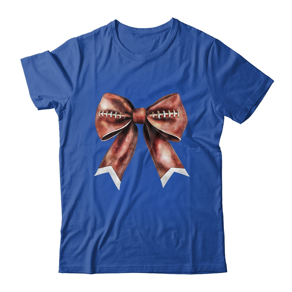 Coquette Bow Pumpkin American Football Thanksgiving Autumn Shirt & Tank Top | teecentury