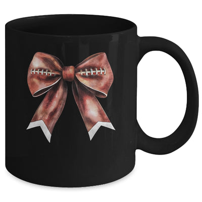 Coquette Bow Pumpkin American Football Thanksgiving Autumn Mug | teecentury