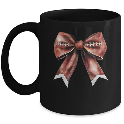 Coquette Bow Pumpkin American Football Thanksgiving Autumn Mug | teecentury