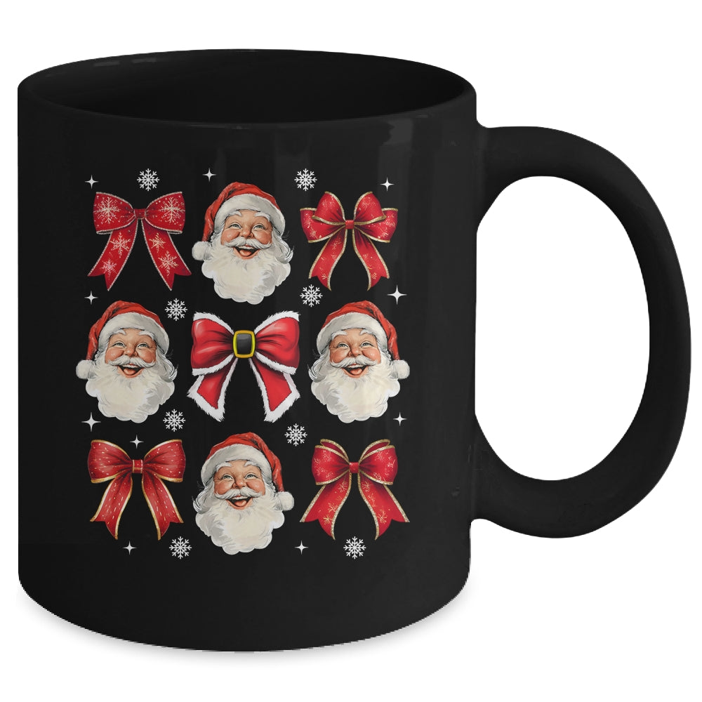 Coquette Bow Santa Claus Merry Christmas Women Girls Xmas Mug | teecentury