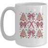 Coquette Bow Tree Cake Candy Cane Merry Christmas Girls Kids Mug | teecentury